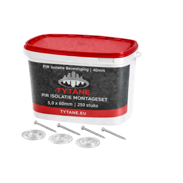 Kombinationspakke 5,0 x 60 mm til PIR-isolering 40 mm - 250 stk.